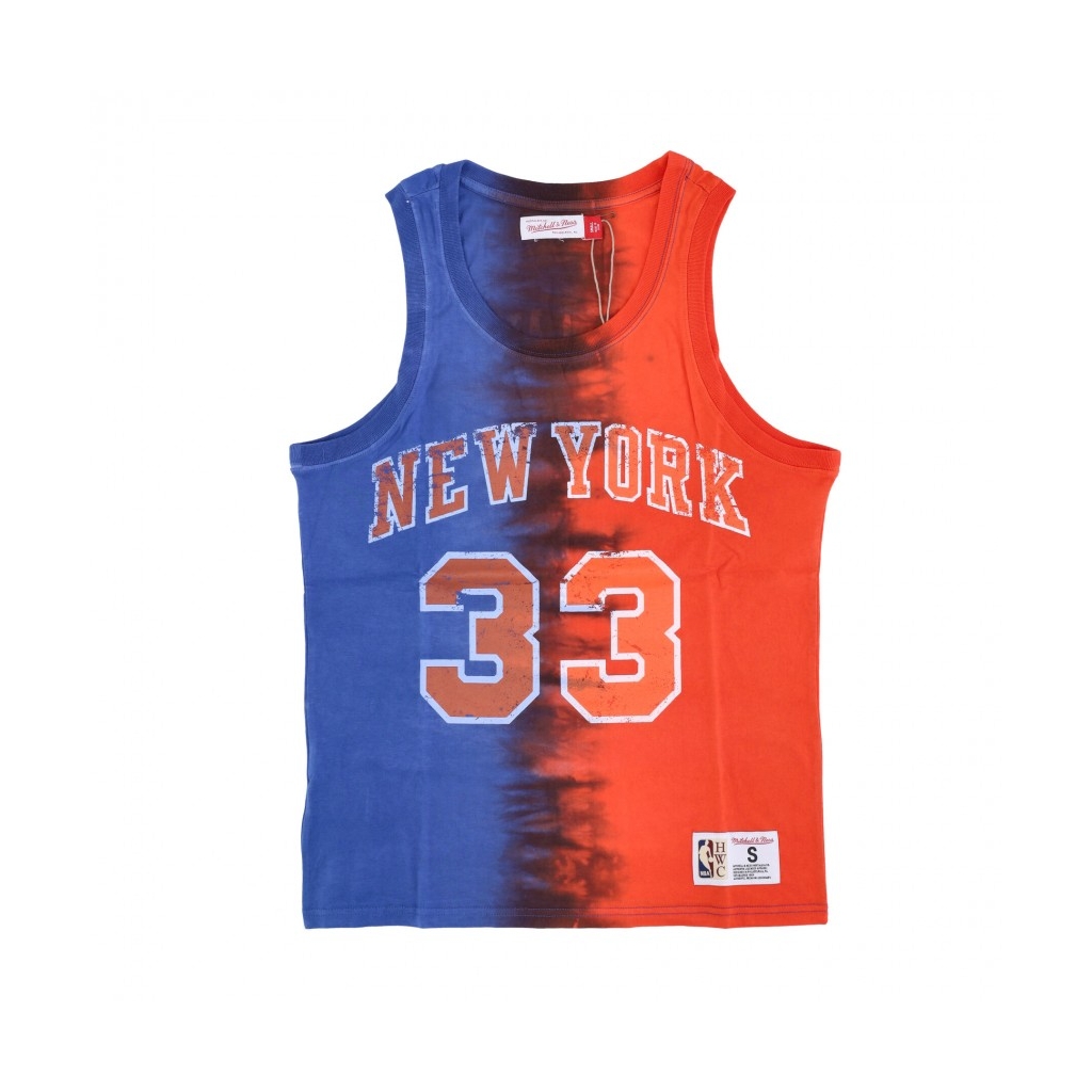 canotta uomo nba vertical tie dye tank hardwood classics no 33 patrick ewing neykni ORIGINAL TEAM COLORS