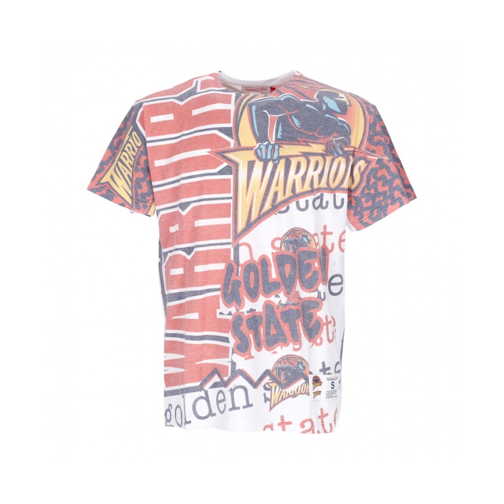 maglietta uomo nba jumbotron 20 sublimated tee hardwood classics golwar WHITE/ORIGINAL TEAM COLORS