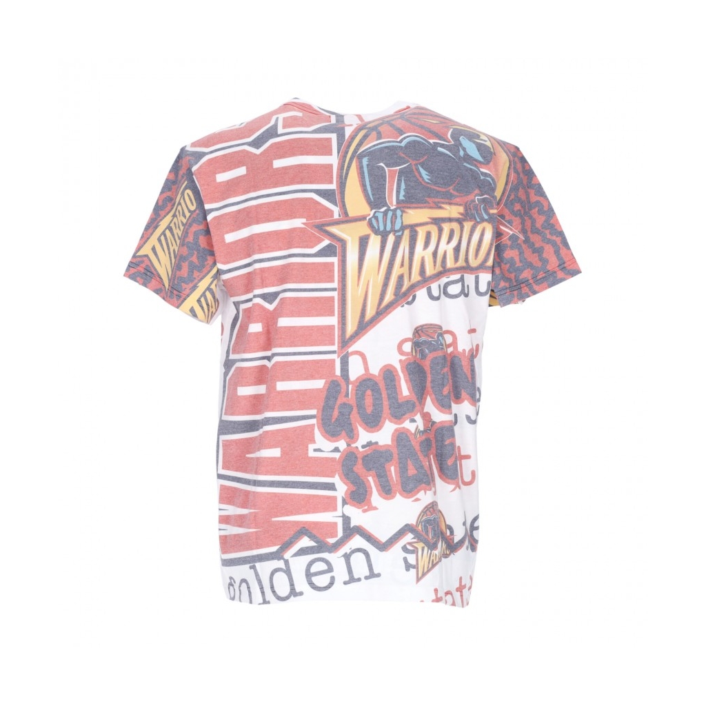 maglietta uomo nba jumbotron 20 sublimated tee hardwood classics golwar WHITE/ORIGINAL TEAM COLORS