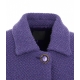 Blazer Eusebia con polsini in pelliccia sintetica viola