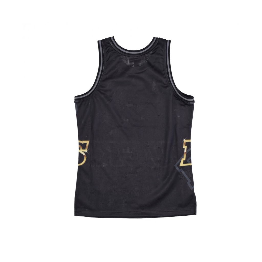 canotta tipo basket uomo nba big face 40 fashion tank hardwood classics milbuc BLACK/ORIGINAL TEAM COLORS