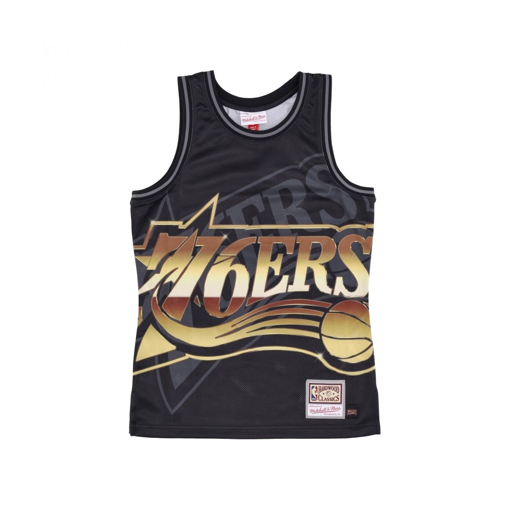 canotta tipo basket uomo nba big face 40 fashion tank hardwood classics phi76e BLACK/ORIGINAL TEAM COLORS