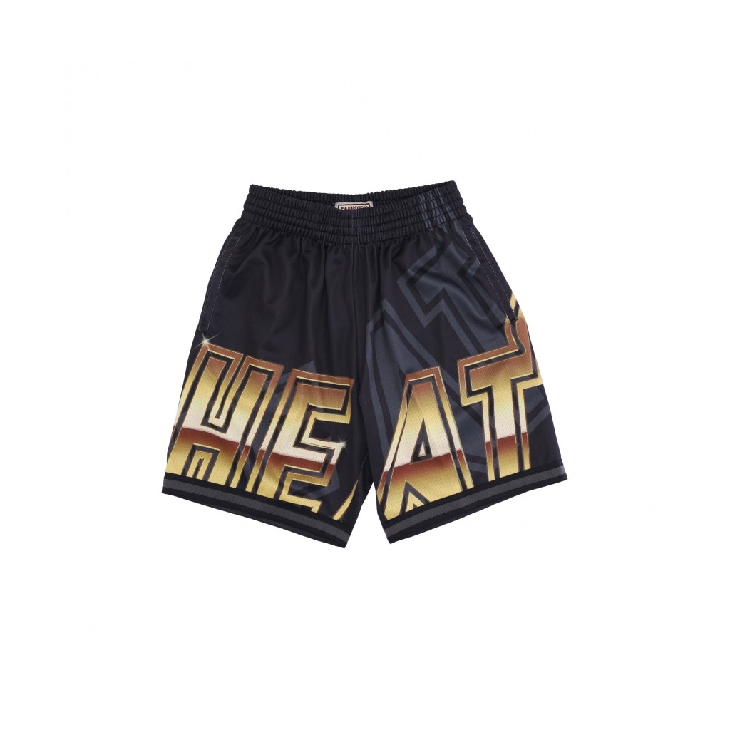 pantaloncino tipo basket uomo nba big face 40 fashion short hardwood classics miahea BLACK/ORIGINAL TEAM COLORS