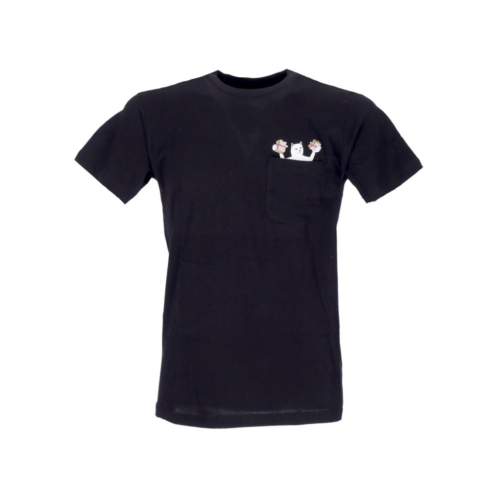 maglietta uomo lets get this bread pocket tee BLACK