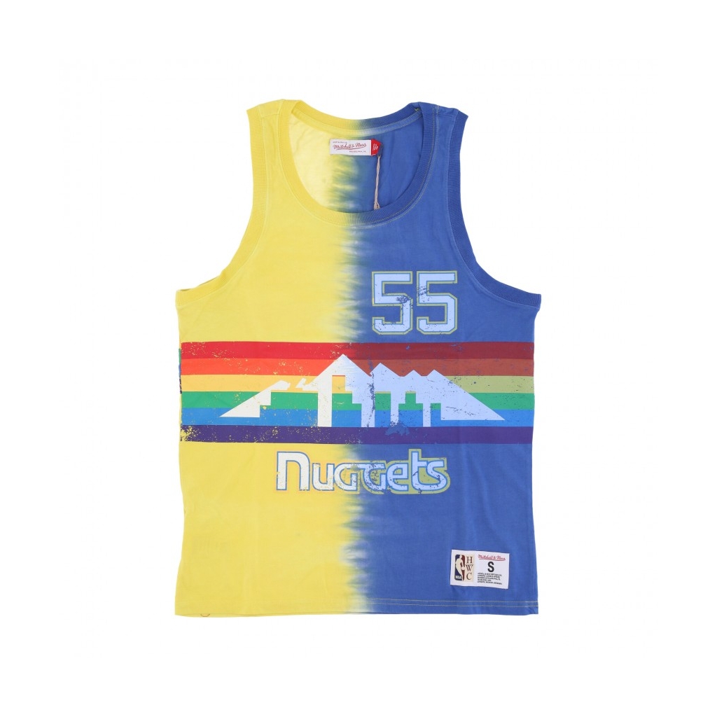 canotta uomo nba vertical tie dye tank hardwood classics no 55 dikembe mutombo dennug ORIGINAL TEAM COLORS