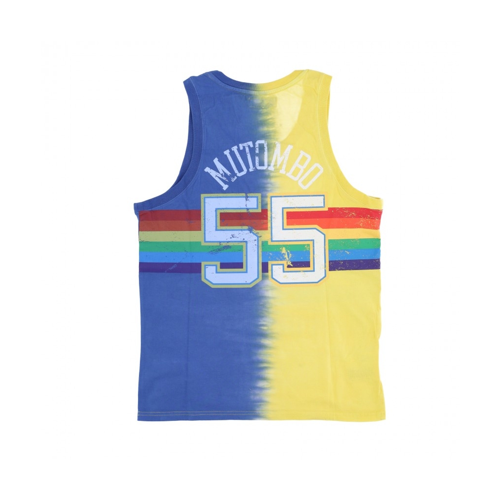 canotta uomo nba vertical tie dye tank hardwood classics no 55 dikembe mutombo dennug ORIGINAL TEAM COLORS