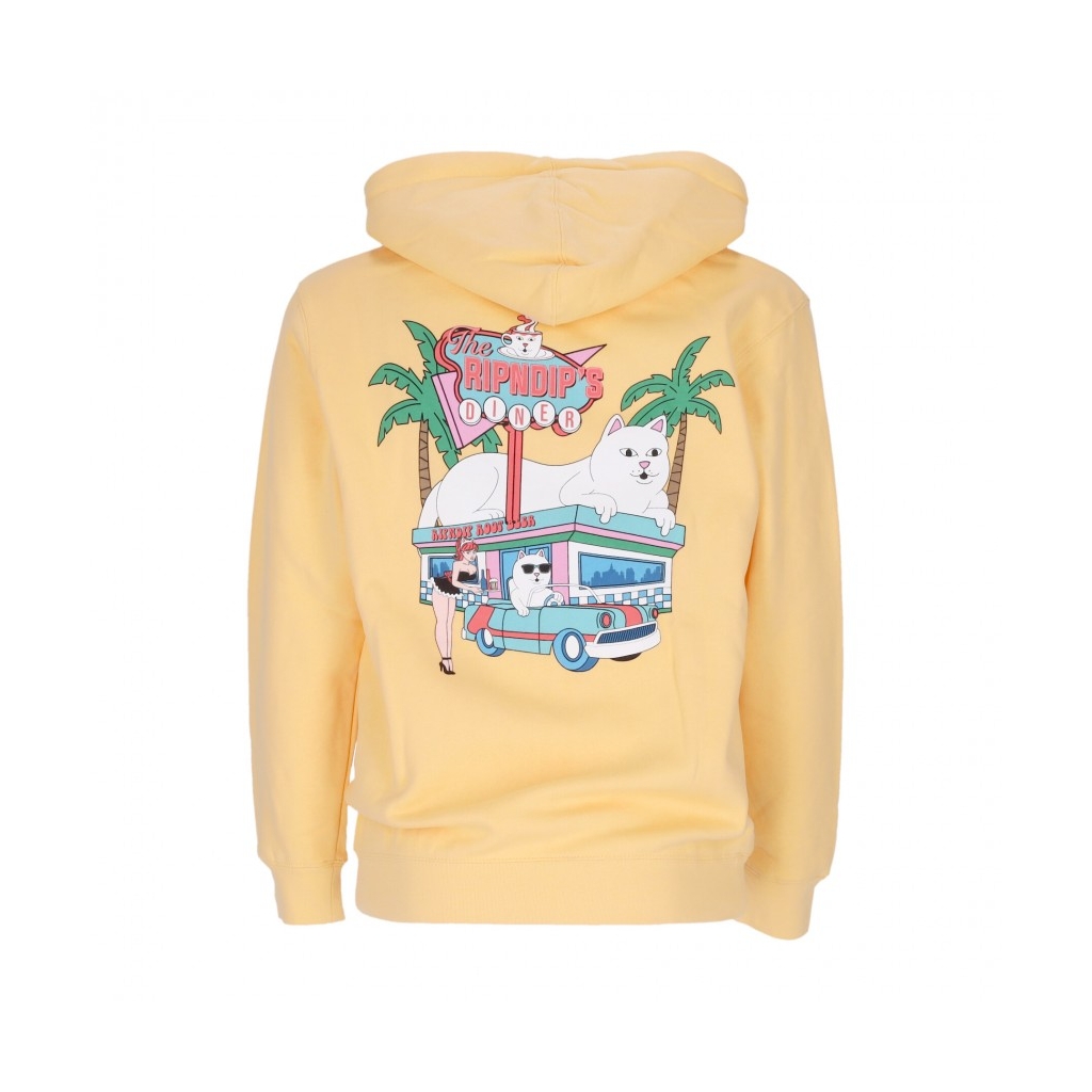 felpa cappuccio uomo nerms diner hoodie PEACH