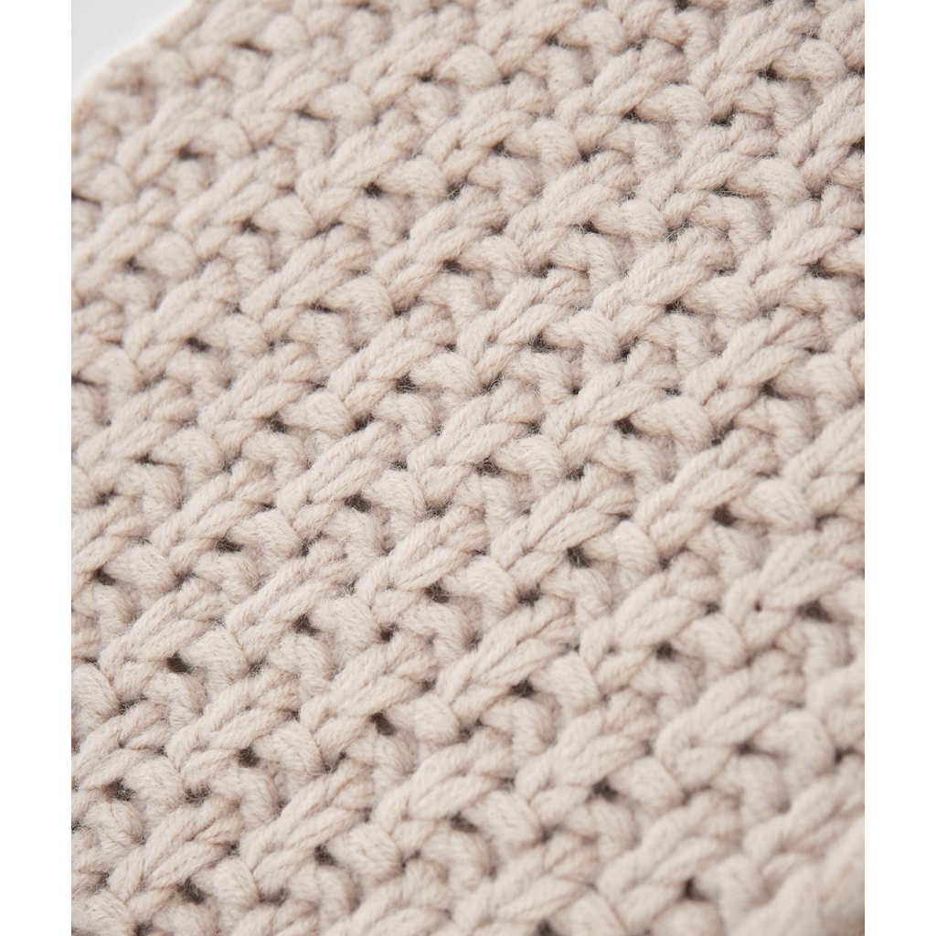 Sciarpa in maglia beige