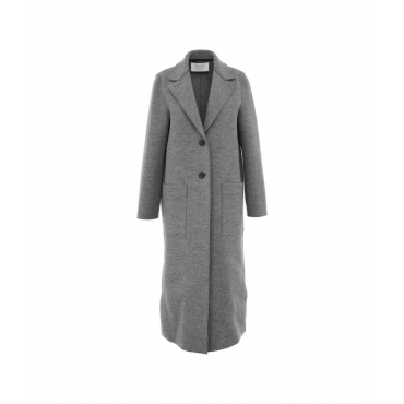 Cappotto in lana vergine grigio chiaro