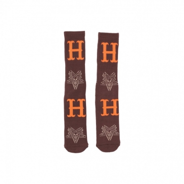 calza media uomo duality sock x thrasher CHOCOLATE