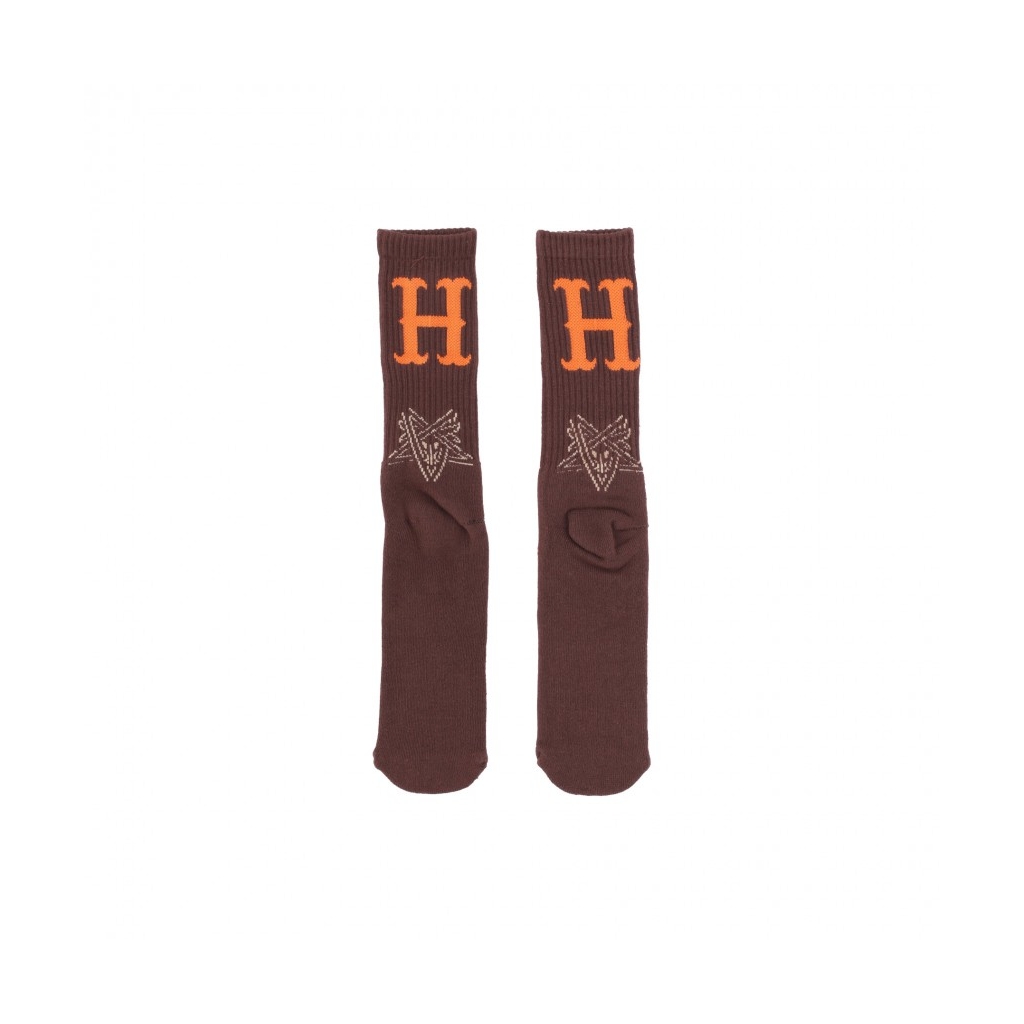 calza media uomo duality sock x thrasher CHOCOLATE