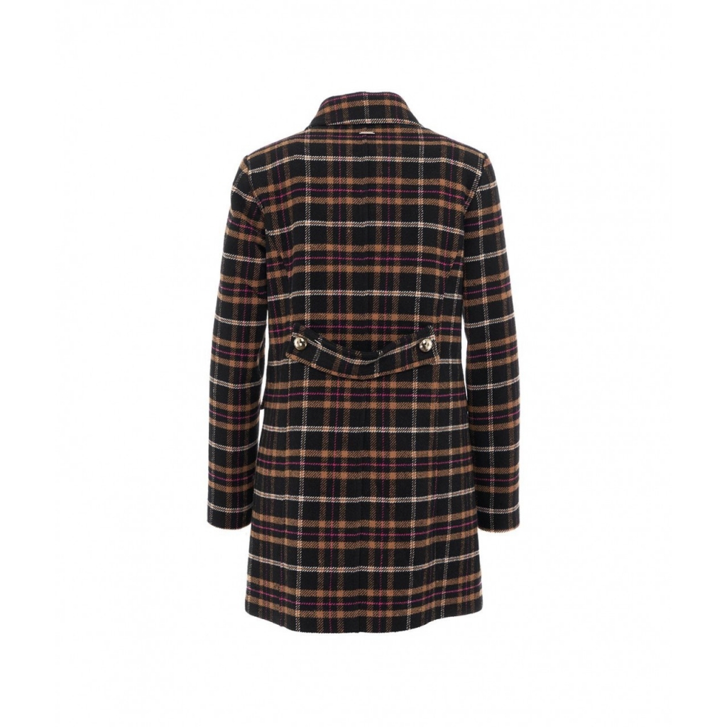 Cappotto in check multicolore