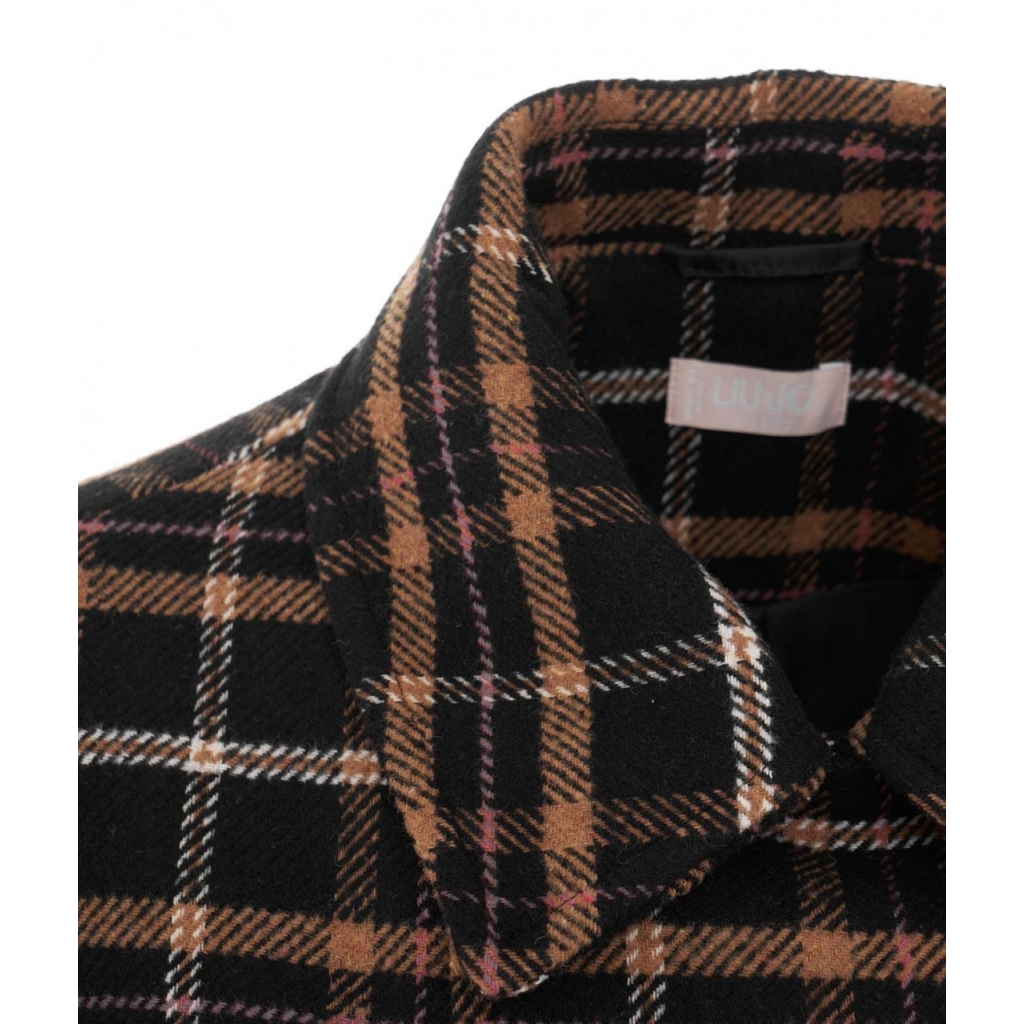 Cappotto in check multicolore