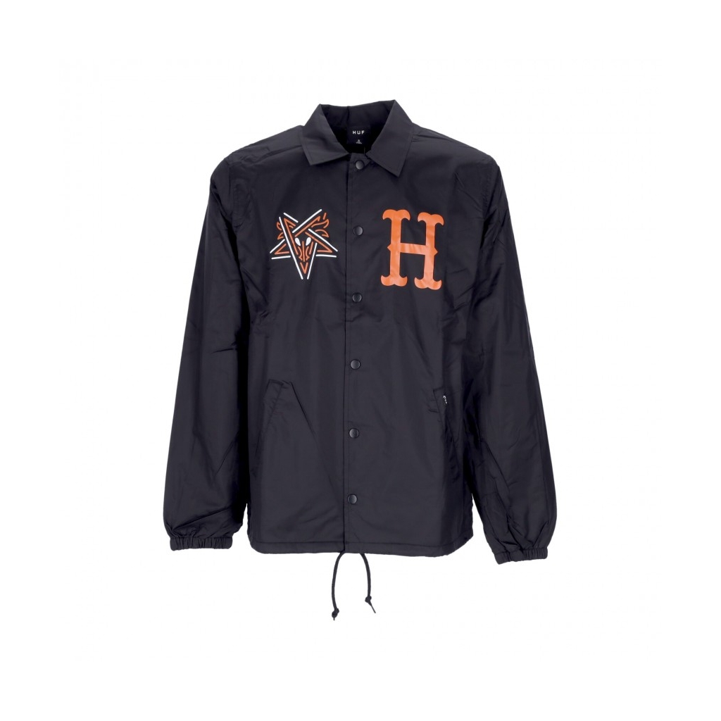 giacca coach jacket uomo split coaches jacket x thrasher BLACK
