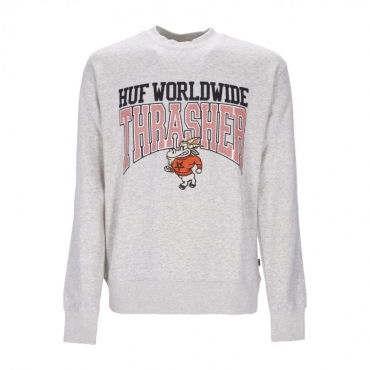 felpa girocollo uomo candlestick crewneck x thrasher ATHLETIC HEATHER