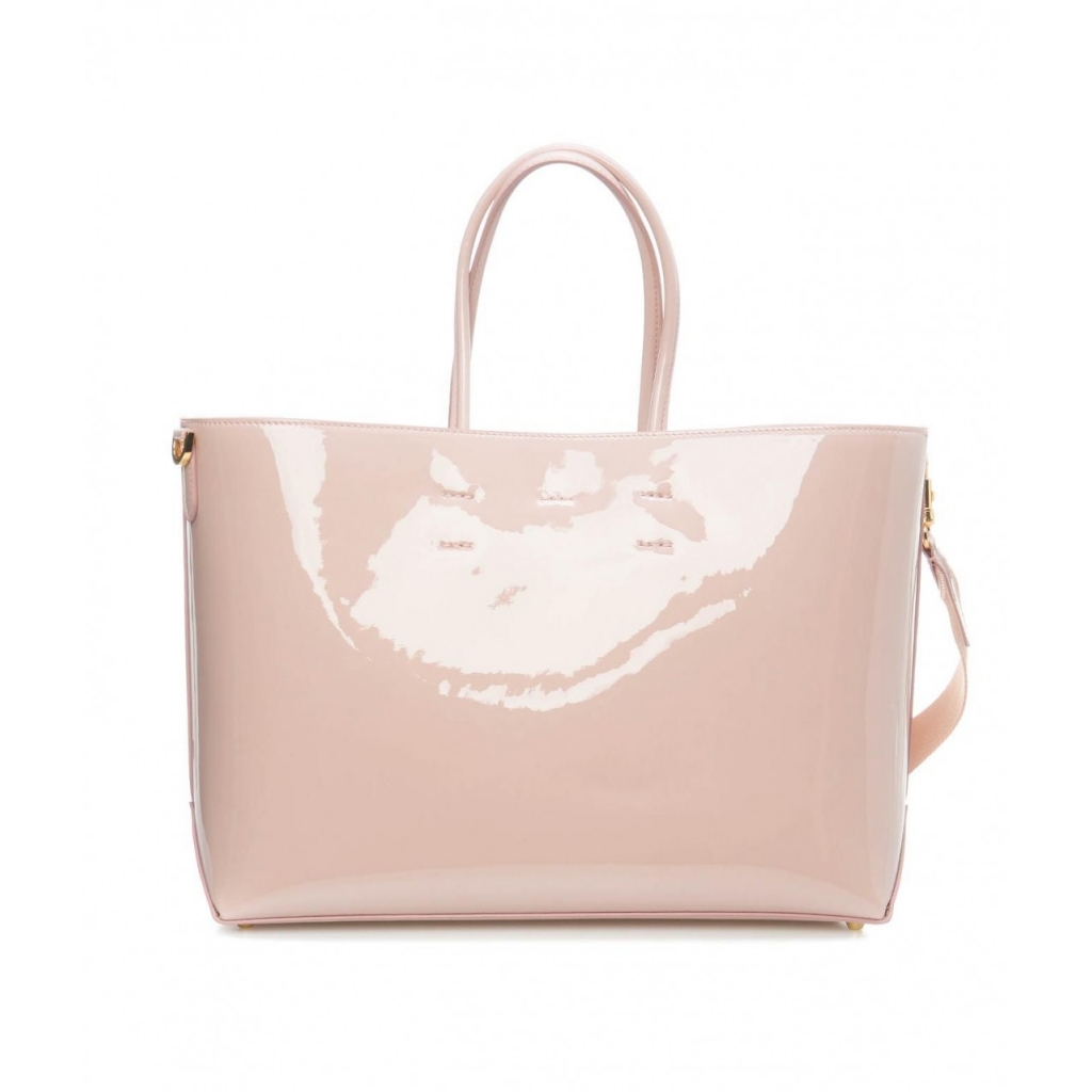 Borsa Shopper con logo rosa chiaro