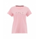 T-shirt con ricamo a mano rosa chiaro