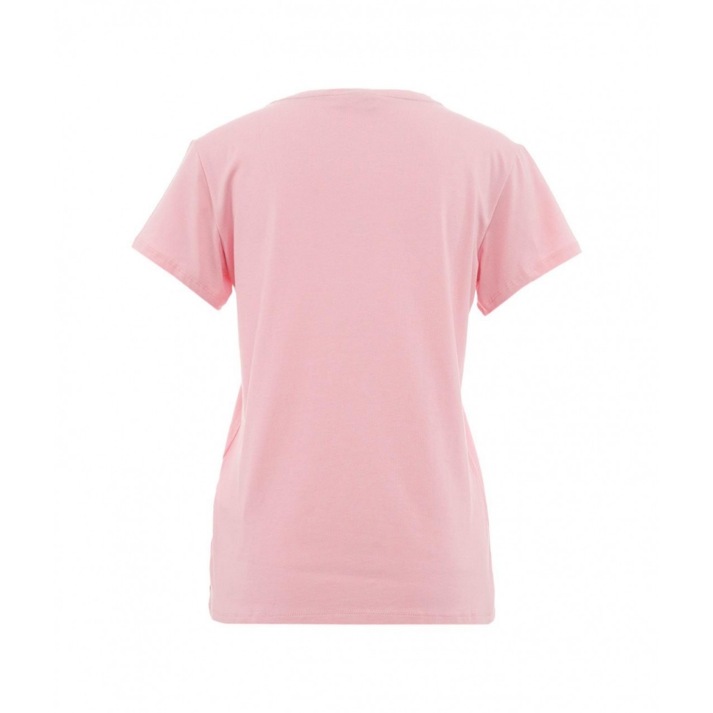 T-shirt con ricamo a mano rosa chiaro