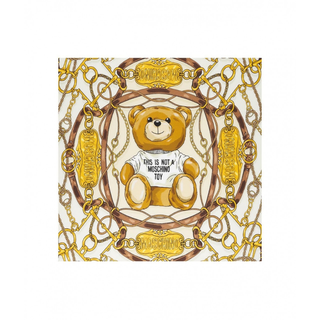 combat Neglect scream Moschino - Foulard in seta con stampa orsetto oro - Sciarpe e Foula... |  Bowdoo.com