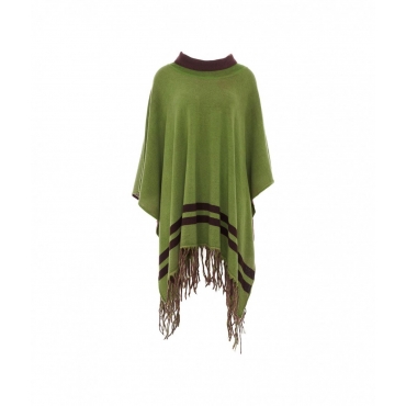 Poncho in Kaschmir Grn