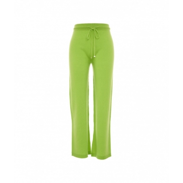 Pantaloni in cashmere verde
