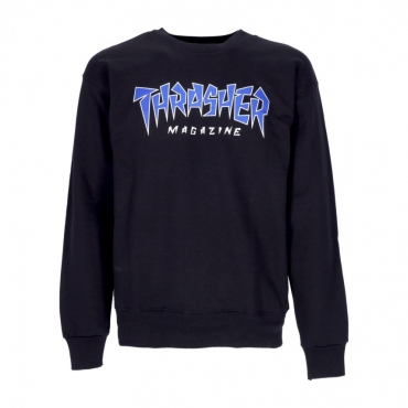 felpa girocollo uomo jagged logo crewneck BLACK/BLUE