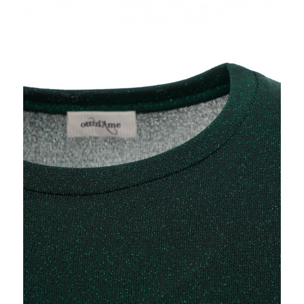 Top in lurex verde scuro