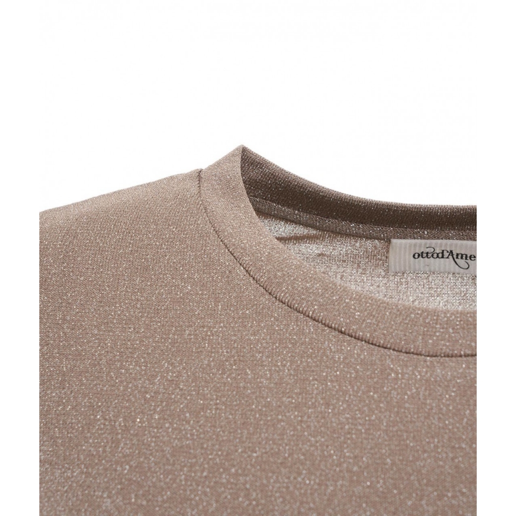 Top in lurex beige