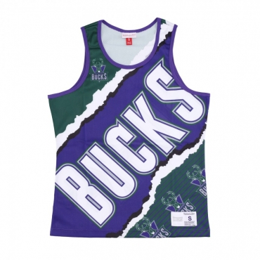 canotta tipo basket uomo nba jumbotron 20 mesh tank hardwood classics milbuc ORIGINAL TEAM COLORS