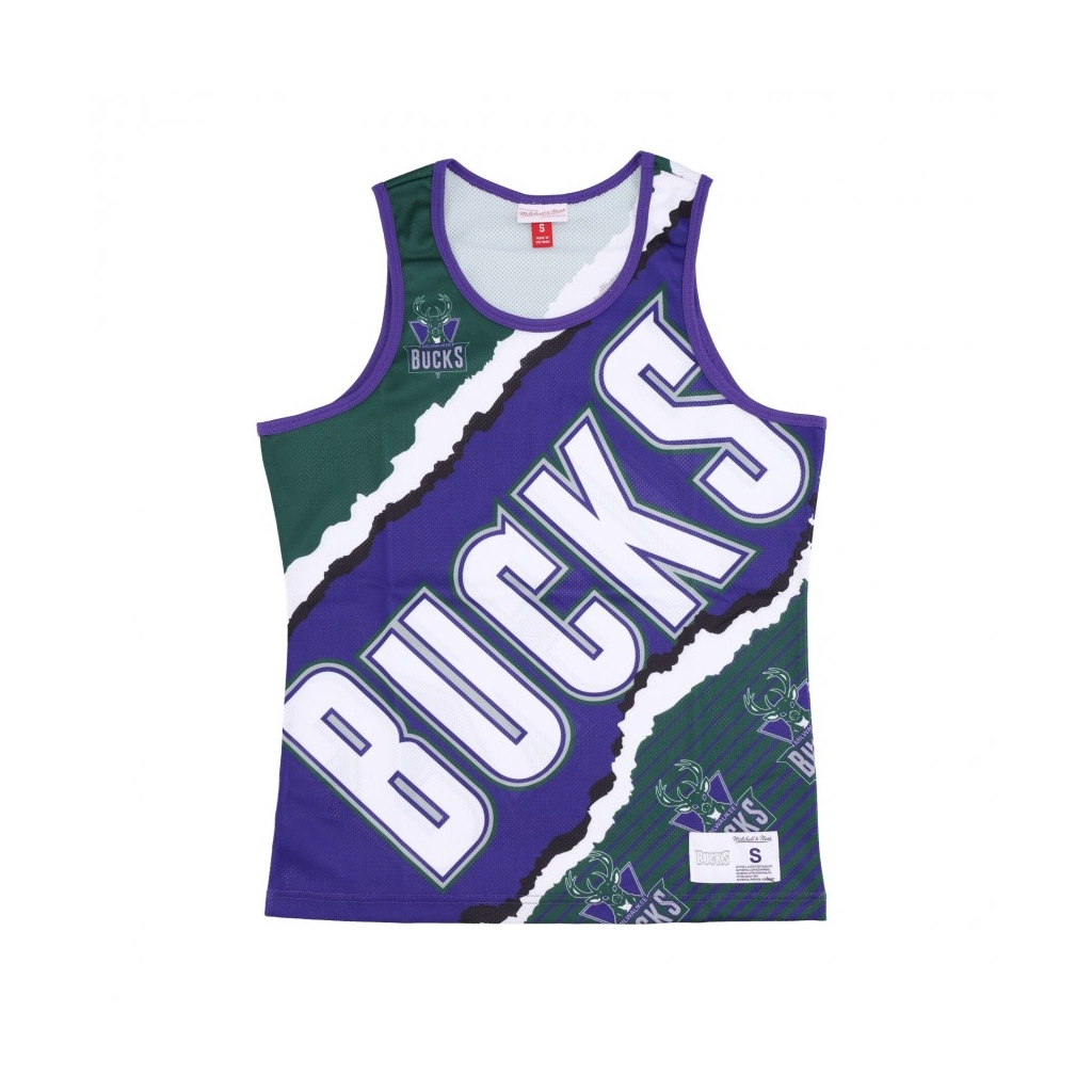 canotta tipo basket uomo nba jumbotron 20 mesh tank hardwood classics milbuc ORIGINAL TEAM COLORS