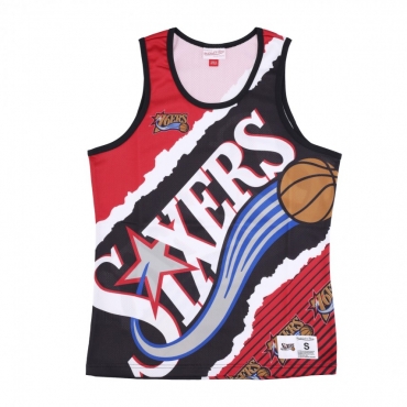 canotta tipo basket uomo nba jumbotron 20 mesh tank hardwood classics phi76e ORIGINAL TEAM COLORS