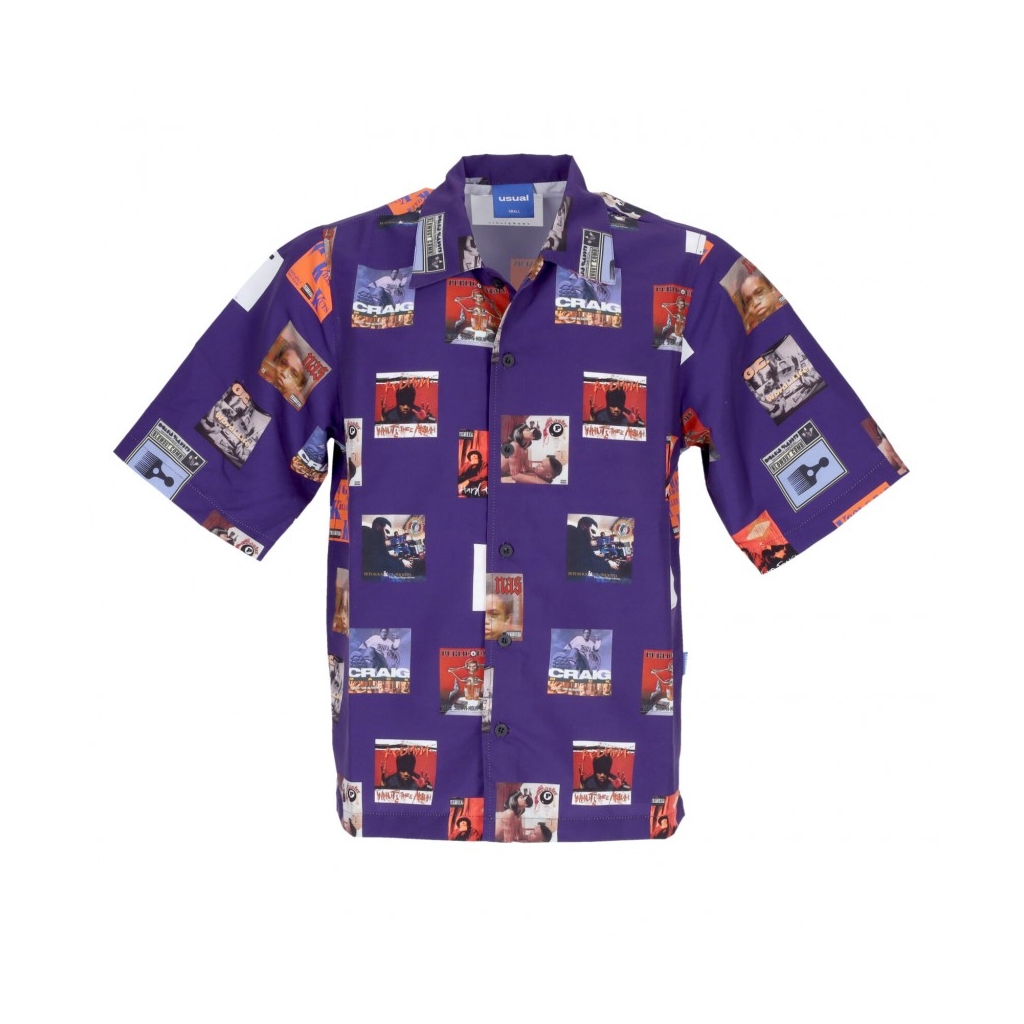camicia manica corta uomo covers shirt PURPLE