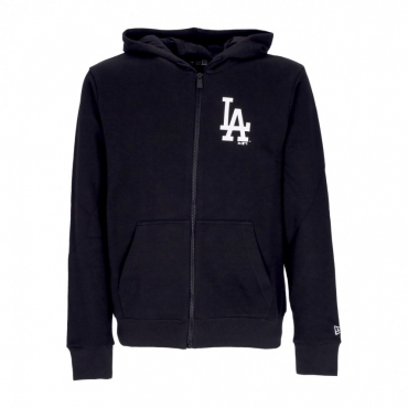 felpa cappuccio zip uomo mlb league essential fz losdod BLACK/WHITE