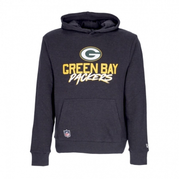 felpa cappuccio uomo nfl script team hoody grepac HEATHER GRAPHITE/GREEN