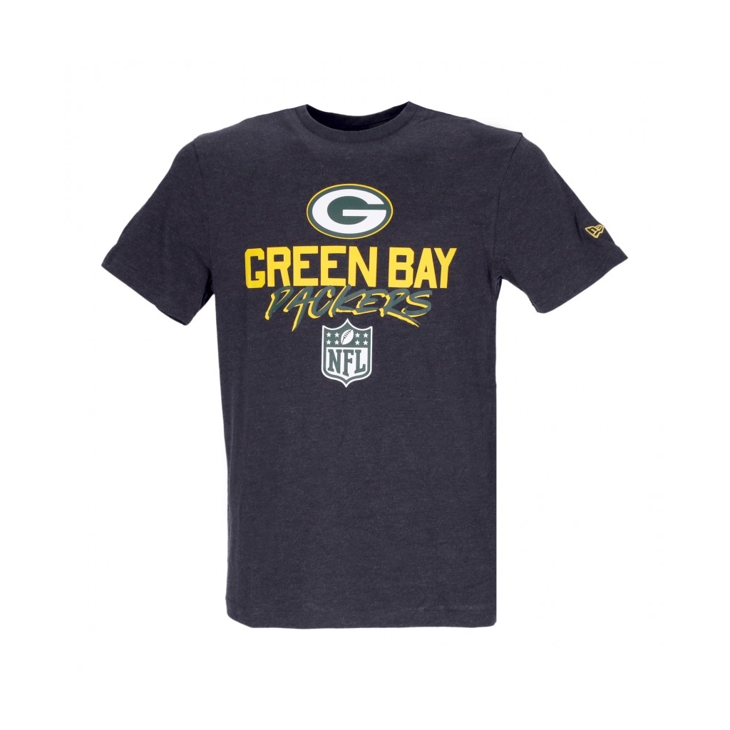 maglietta uomo nfl script tee grepac HEATHER GRAPHITE/GREEN