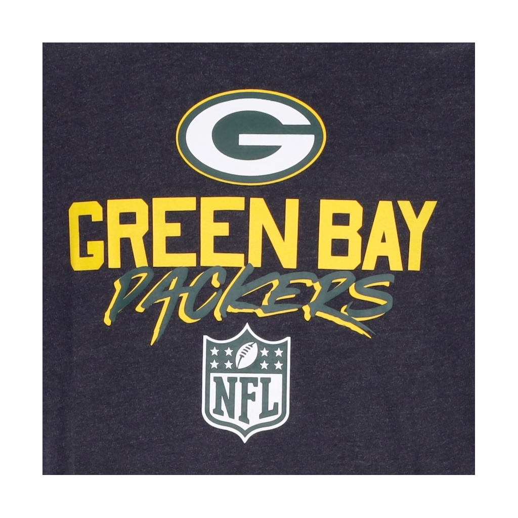 maglietta uomo nfl script tee grepac HEATHER GRAPHITE/GREEN