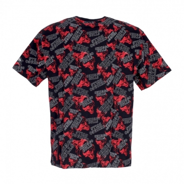 maglietta uomo nba team all over print oversized tee chibul BLACK/FRONT DOOR RED