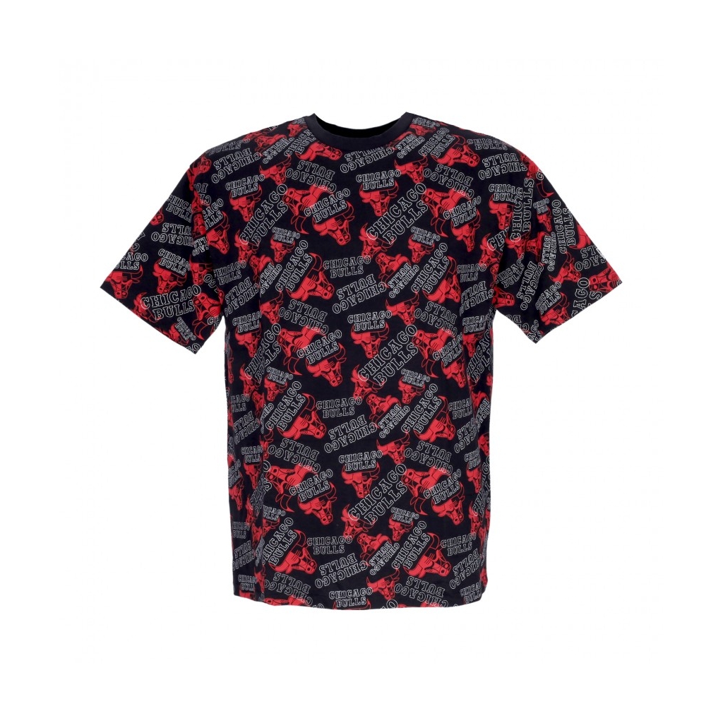 maglietta uomo nba team all over print oversized tee chibul BLACK/FRONT DOOR RED