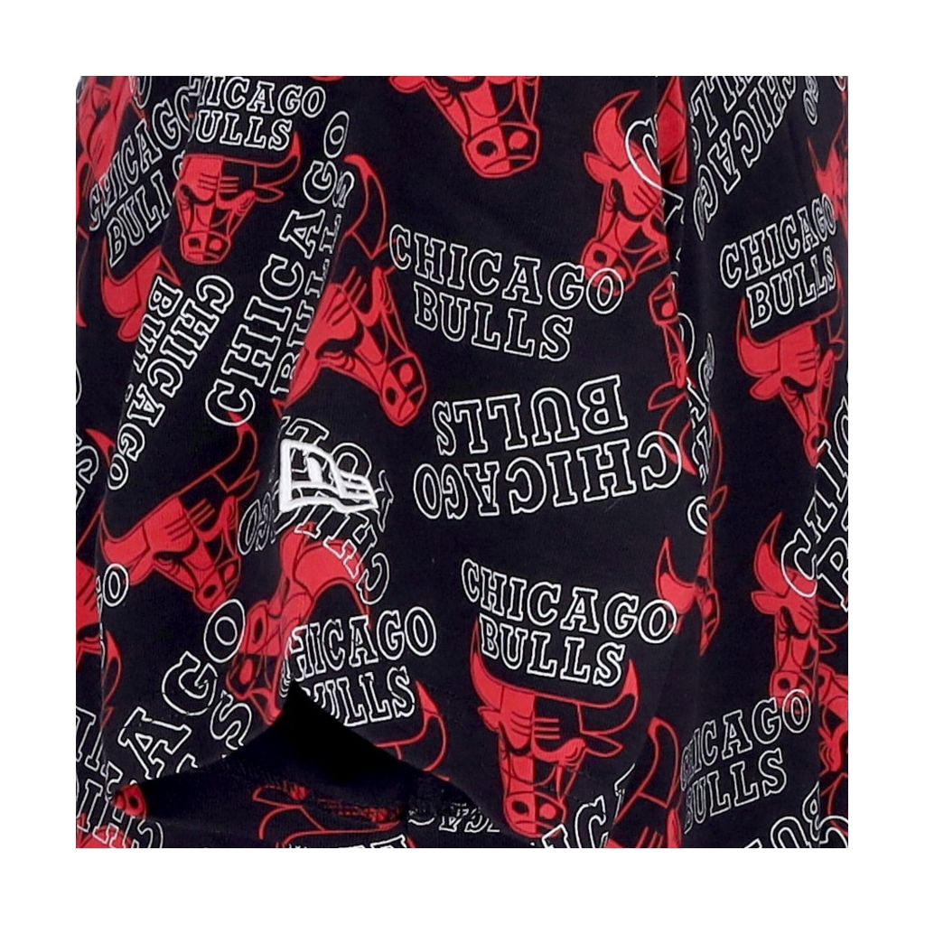 maglietta uomo nba team all over print oversized tee chibul BLACK/FRONT DOOR RED