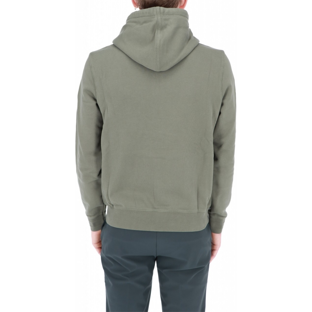 Felpa Sun 68 Uomo Cappuccio Zip Garment Dye 19 MILITARE