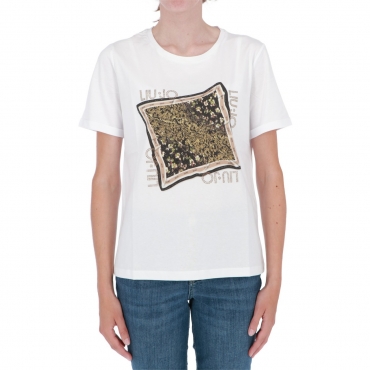 Tshirt Liu Jo Jeans Donna Moda Manica Corta BIANCO OTT