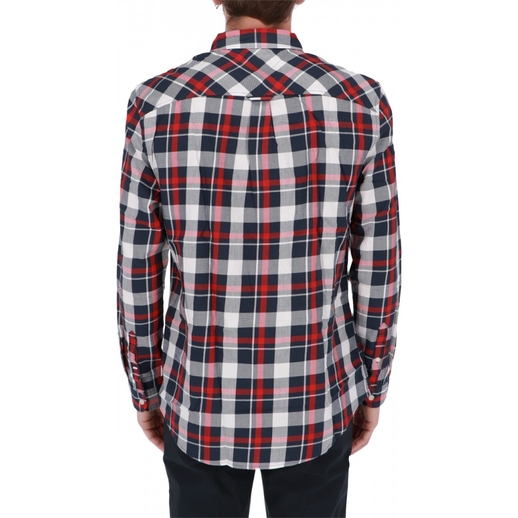 Camicia Tommy Hilfiger Jeans Uomo Essential Check XNL CRIMSONCHECK