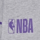 maglietta uomo nba half logo oversized tee loslak HEATHER GREY/BLACK