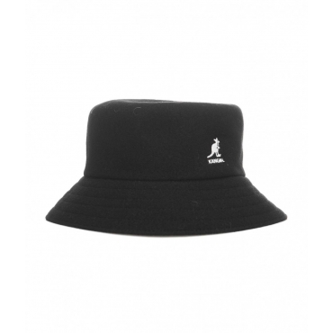 Bucket hat con lana nero