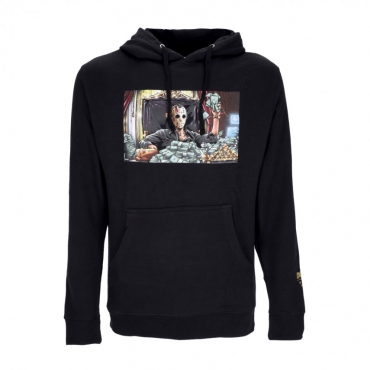 felpa cappuccio uomo working hooded fleece BLACK