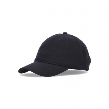cappellino visiera curva uomo canvas script cap BLACK/BLACK