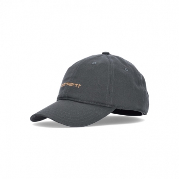 cappellino visiera curva uomo canvas script cap BOXWOOD/OCHRE