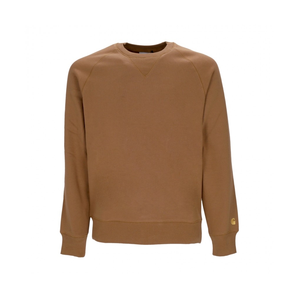 felpa girocollo uomo chase sweatshirt HAMILTON BROWN/GOLD