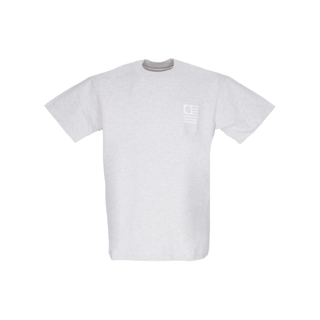maglietta uomo label state flag tee ASH HEATHER/WHITE