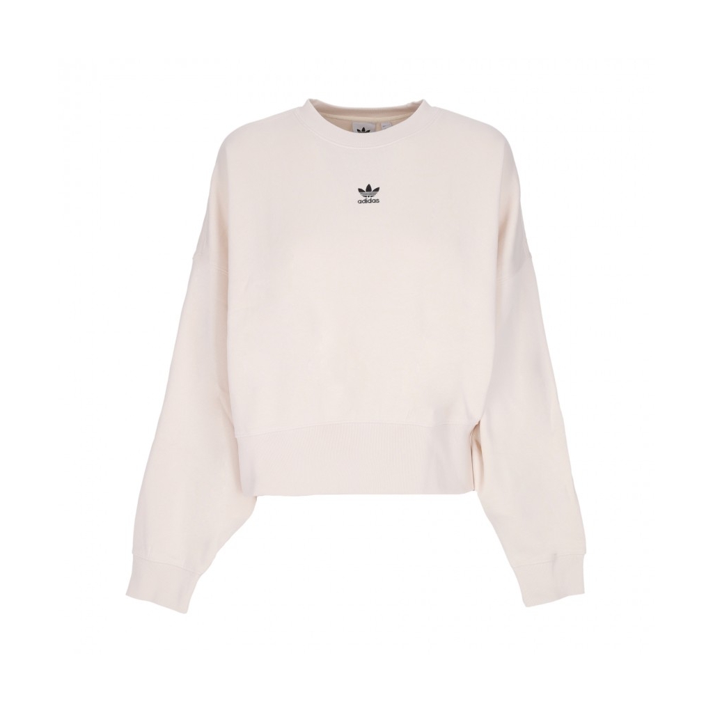 felpa girocollo corta donna adicolor essentials sweatshirt WONDER WHITE